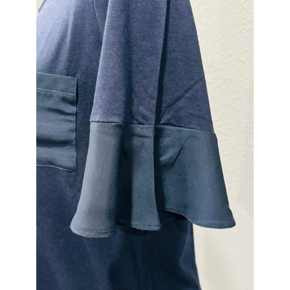 Nautica Women's Navy Blue Short Sleeve Pocket Tee - Size Large - Picture 4 of 8